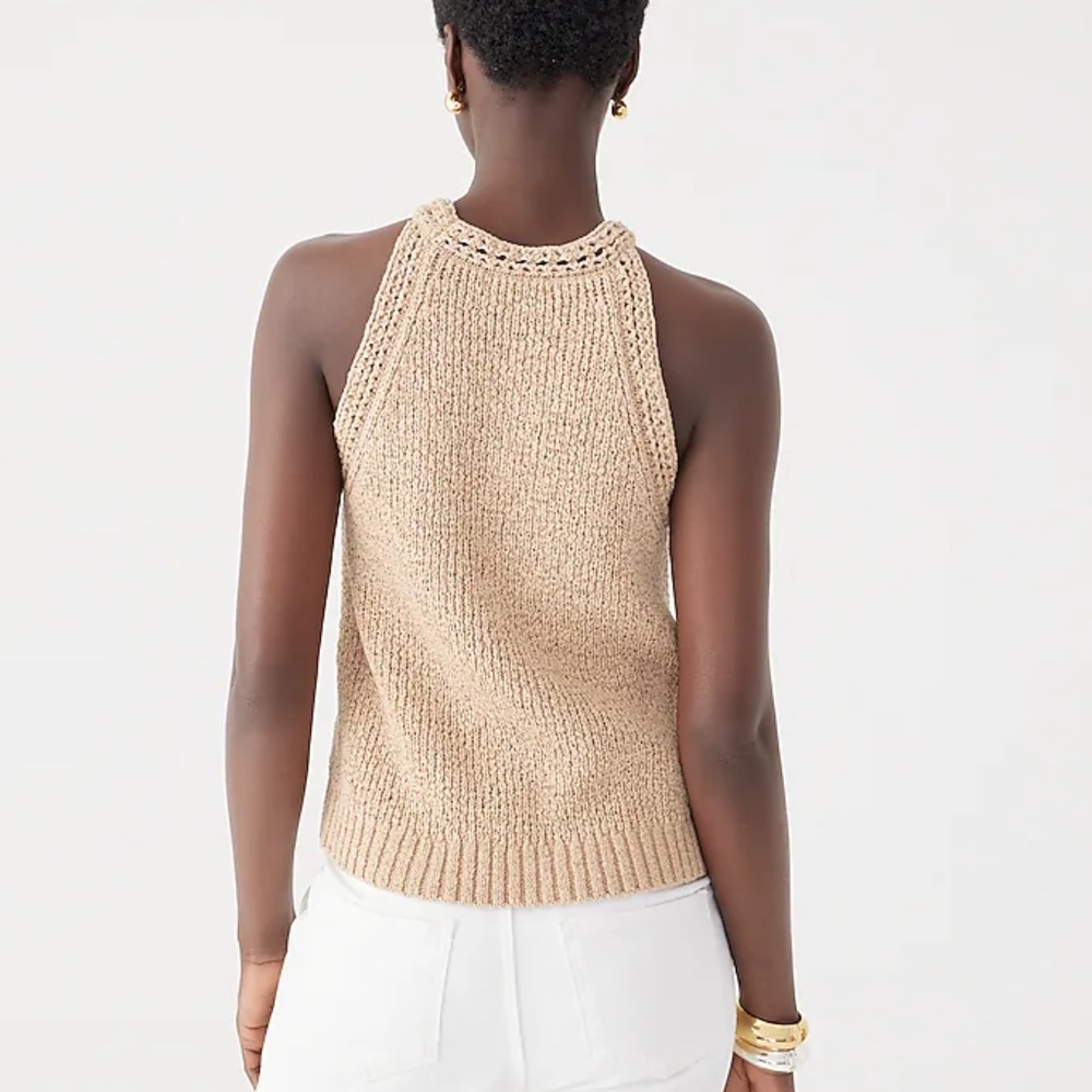 J.Crew High-neck pointelle tank top